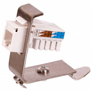 Рамка на DIN-рейку для установки модуля типа Keystone, металлическая